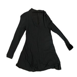Black long sleeve dress with chest cut-out. Size XS